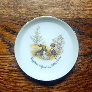 1970s Holly Hobbie porcelain trinket plate